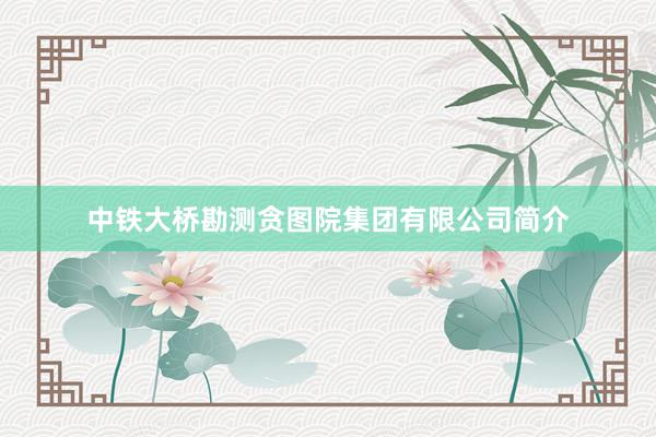 中铁大桥勘测贪图院集团有限公司简介